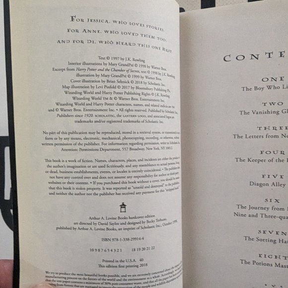 Harry Potter and the Sorcerer's Stone 2018 Paperback by J.K. Rowling - Picture 5 of 5